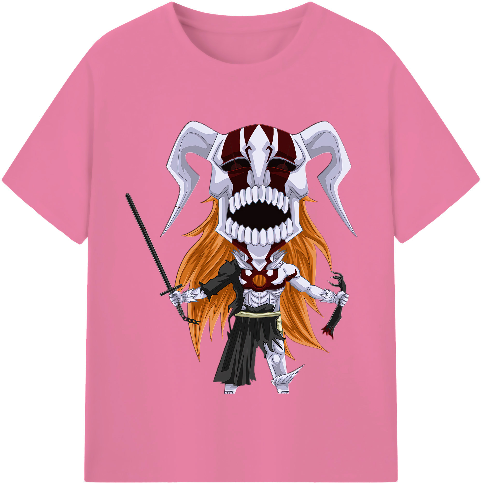 （画像用） ブリーチ 黒崎一護（くろさき いちご）BLEACH Kurosaki Ichigo 綿100％半袖Tシャツ（フロントプリント）
